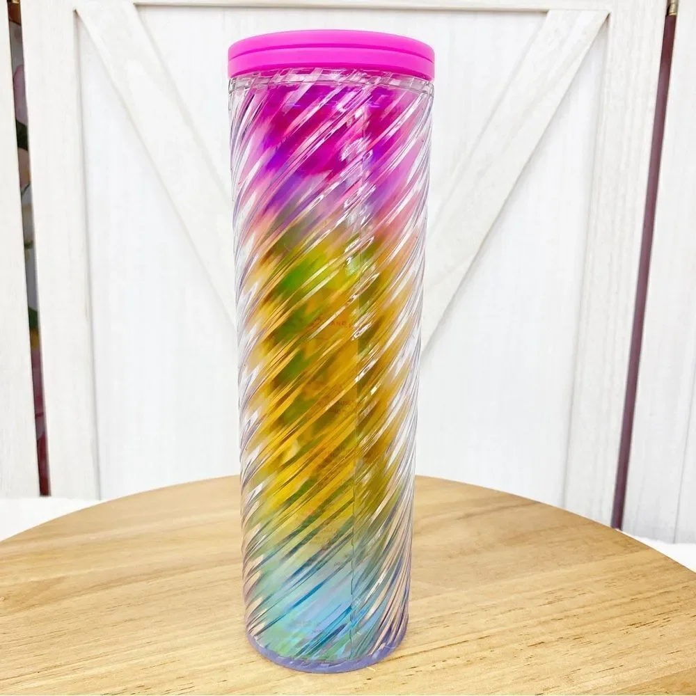 Starbucks Pride 2023 Iridescent Ombre‎ Swirl Tumbler Cup